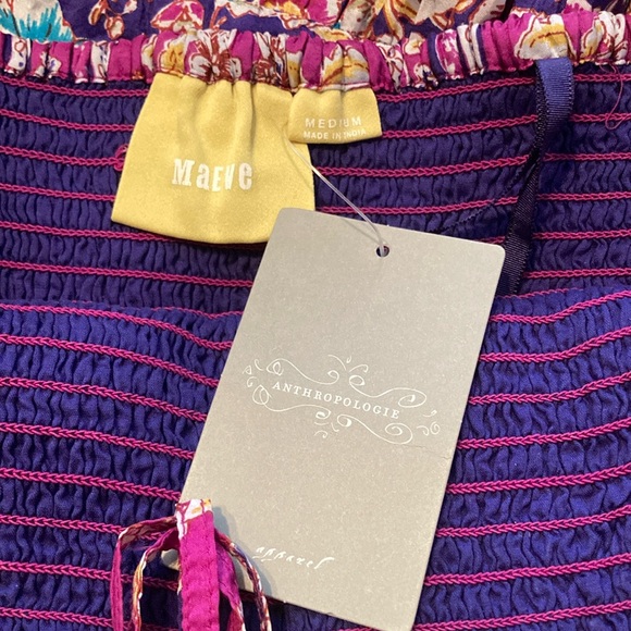 Anthropologie| Maeve |Fall Daleka Purple Silk Dress | Sz Medium NWT - Picture 9 of 11